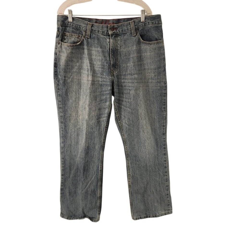 Red Camel Jeans Hawk‎ 9914 Retro Vtg Straight Light Wash Blue Denim Mens 38x30